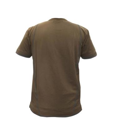 Kinetic t-shirt leembruin/antracietgrijs